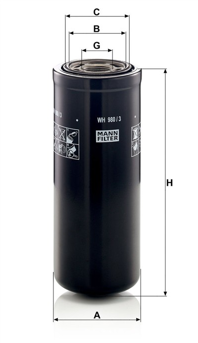MANN-FILTER WH 980/3 EAN: 4011558979904.