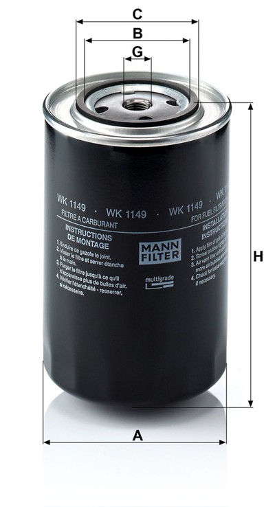 MANN-FILTER WK 1149 EAN: 4011558938505.
