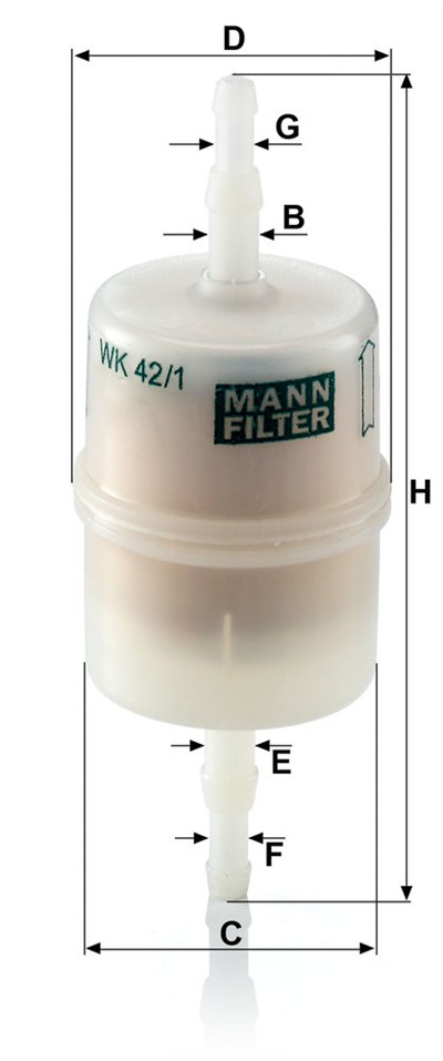 MANN-FILTER WK 42/1 EAN: 4011558930103.