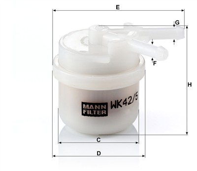 MANN-FILTER WK 42/5 EAN: 4011558912208.