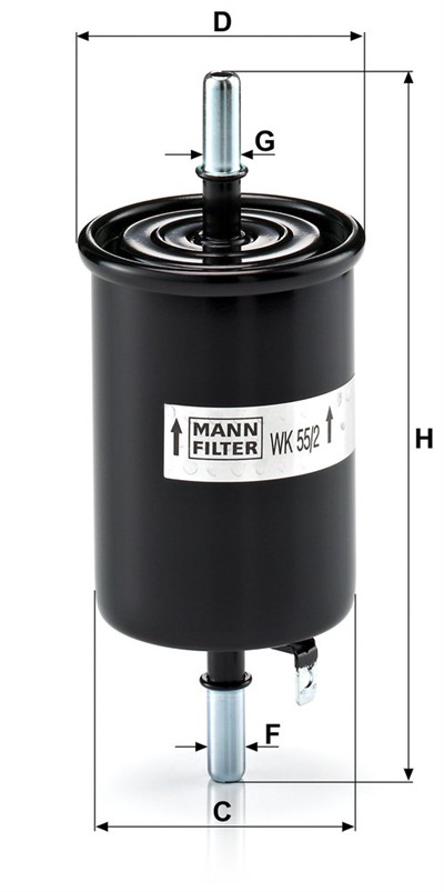 MANN-FILTER WK 55/2 EAN: 4011558944902.