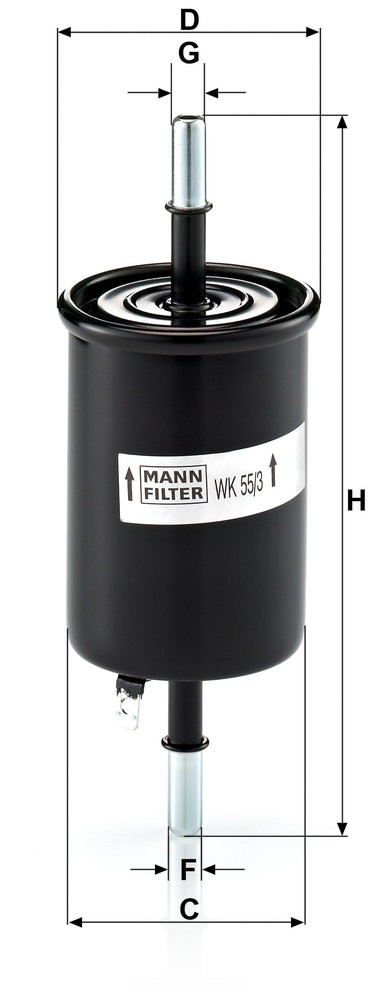 MANN-FILTER WK 55/3 EAN: 4011558945008.