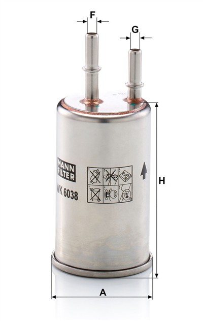 MANN-FILTER WK 6038 EAN: 4011558092573.