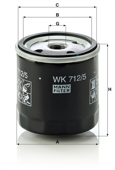 MANN-FILTER WK 712/5 EAN: 4011558011673.