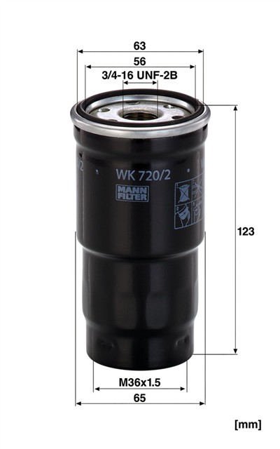 MANN-FILTER WK 720/2 x EAN: 4011558945107.