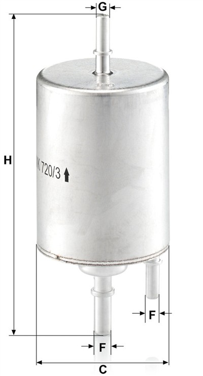 MANN-FILTER WK 720/3 EAN: 4011558945206.