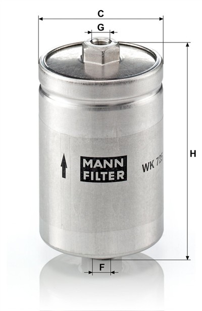MANN-FILTER WK 725 EAN: 4011558914301.