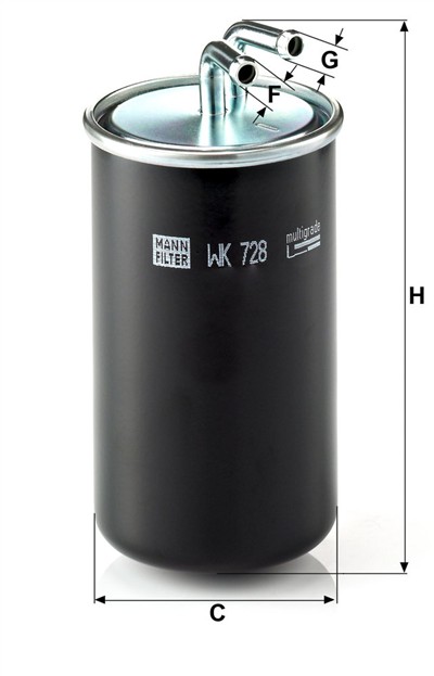 MANN-FILTER WK 728 EAN: 4011558951108.