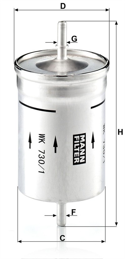 MANN-FILTER WK 730/1 EAN: 4011558916206.