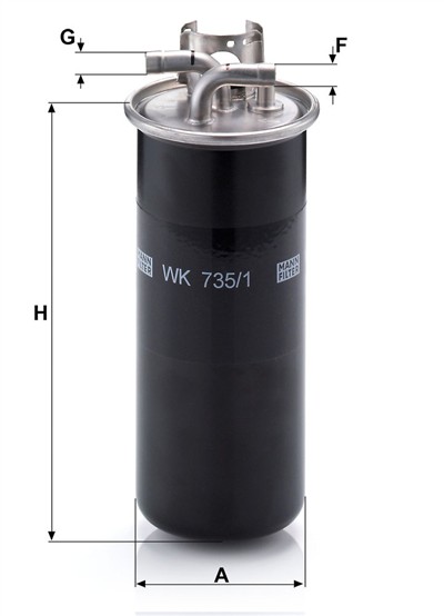 MANN-FILTER WK 735/1 EAN: 4011558941109.