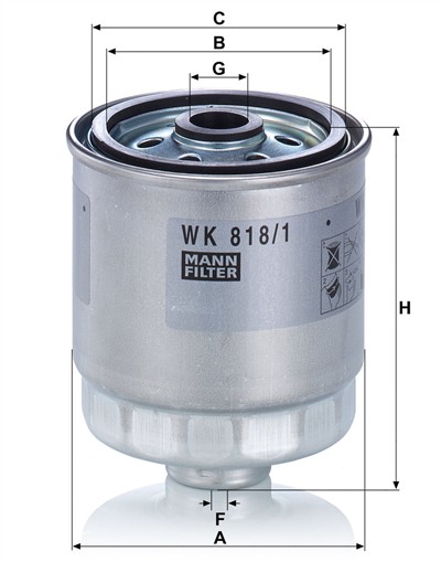 MANN-FILTER WK 818/1 EAN: 4011558949402.