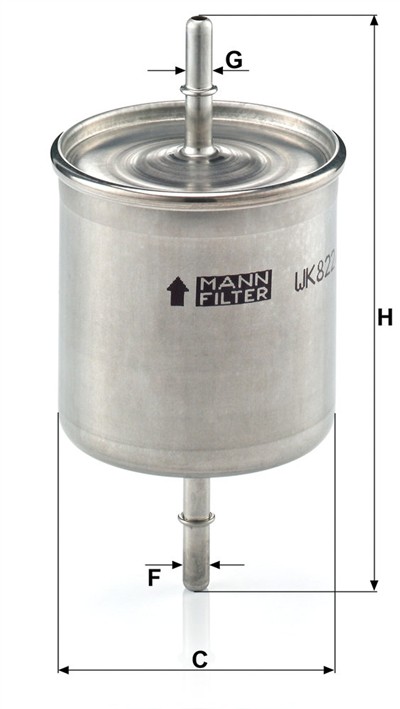 MANN-FILTER WK 822/2 EAN: 4011558938604.