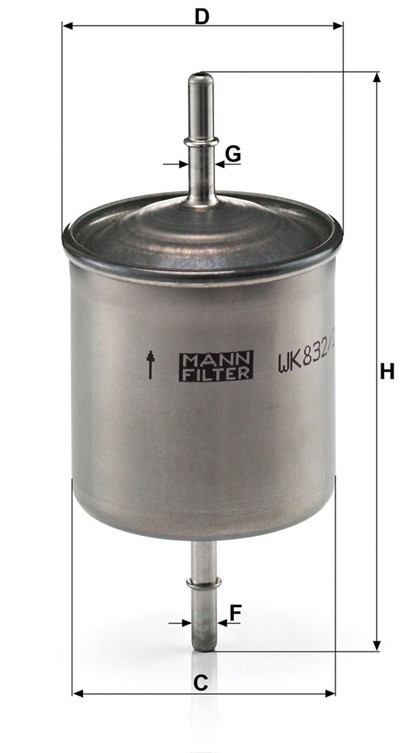 MANN-FILTER WK 832/2 EAN: 4011558944209.