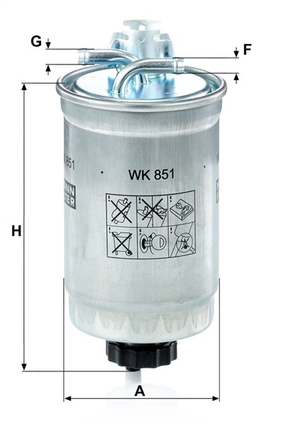 MANN-FILTER WK 851 EAN: 4011558935801.