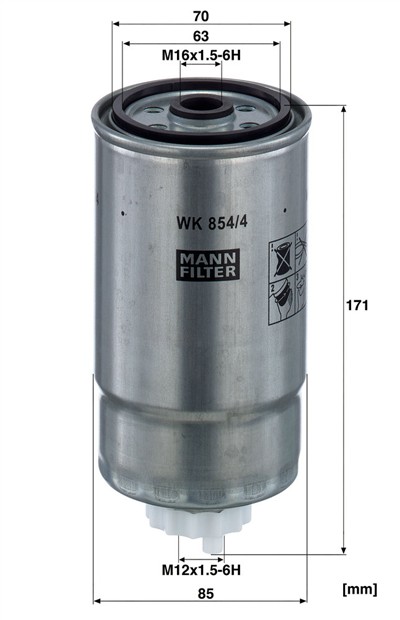 MANN-FILTER WK 854/4 EAN: 4011558942502.