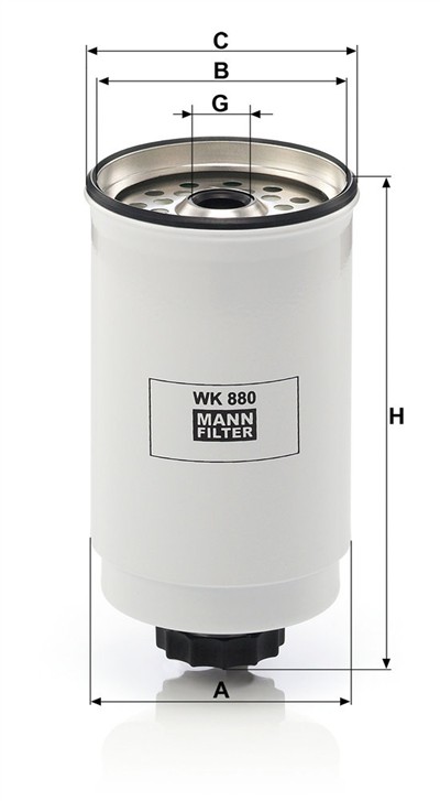 MANN-FILTER WK 880 EAN: 4011558913700.