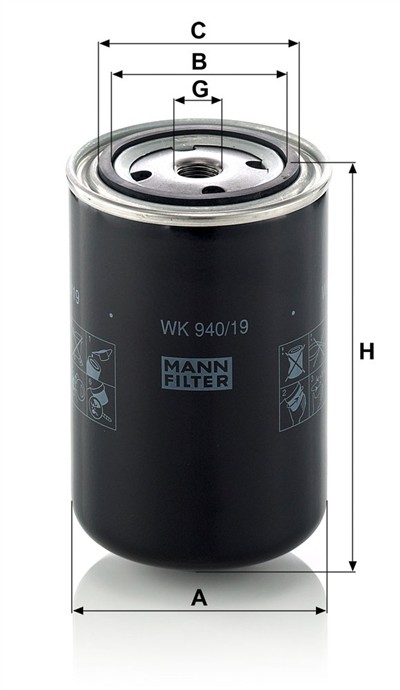 MANN-FILTER WK 940/19 EAN: 4011558940102.