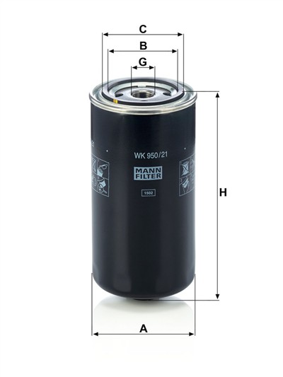 MANN-FILTER WK 950/21 EAN: 4011558956608.