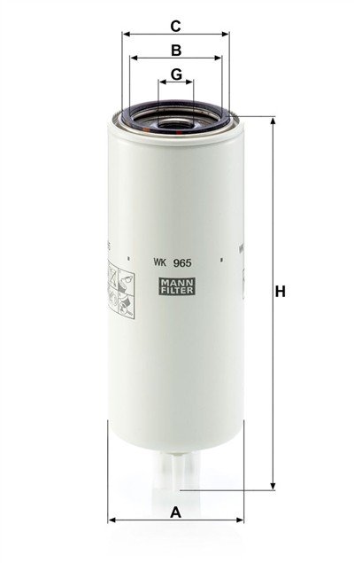 MANN-FILTER WK 965 X EAN: 4011558948009.