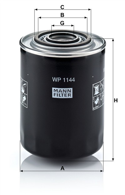 MANN-FILTER WP 1144 EAN: 4011558990602.