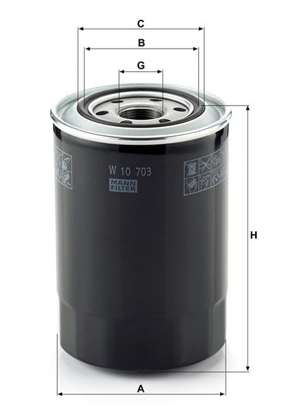 MANN-FILTER W 10 703 EAN: 4011558029920.