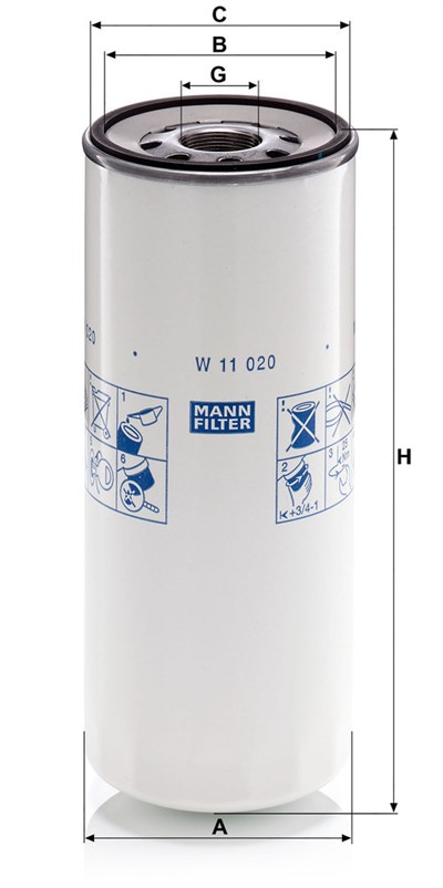 MANN-FILTER W 11 020 EAN: 4011558825911.