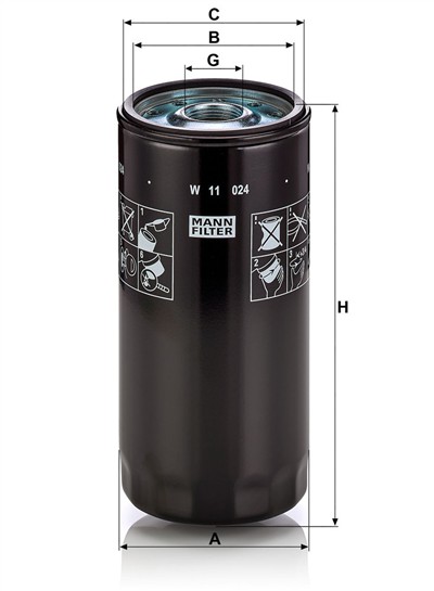 MANN-FILTER W 11 024 EAN: 4011558335298.