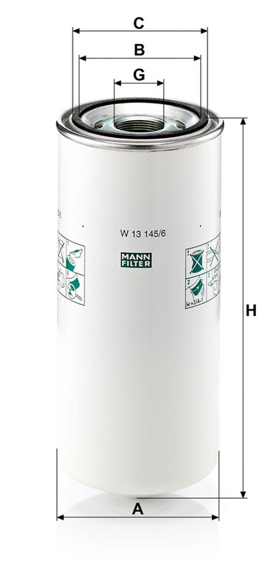 MANN-FILTER W 13 145/6 EAN: 4011558727208.