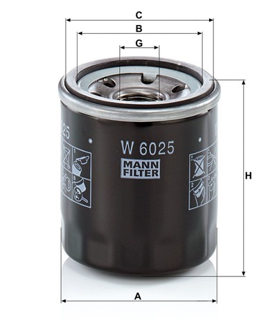 MANN-FILTER W 6025 EAN: 4011558088521.