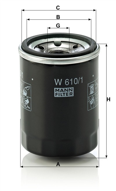 MANN-FILTER W 610/1 EAN: 4011558738204.