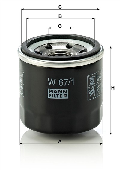 MANN-FILTER W 67/1 EAN: 4011558738006.