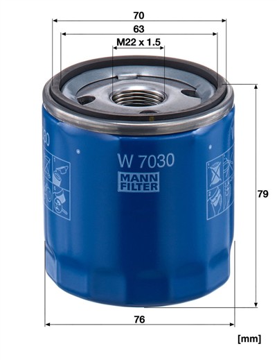 MANN-FILTER W 7030 EAN: 4011558045845.