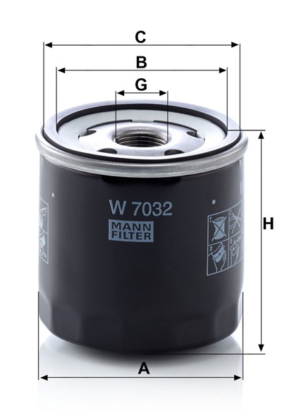 MANN-FILTER W 7032 EAN: 4011558043179.
