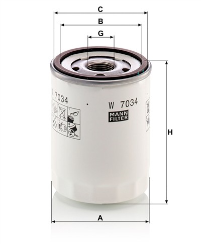 MANN-FILTER W 7034 EAN: 4011558078065.
