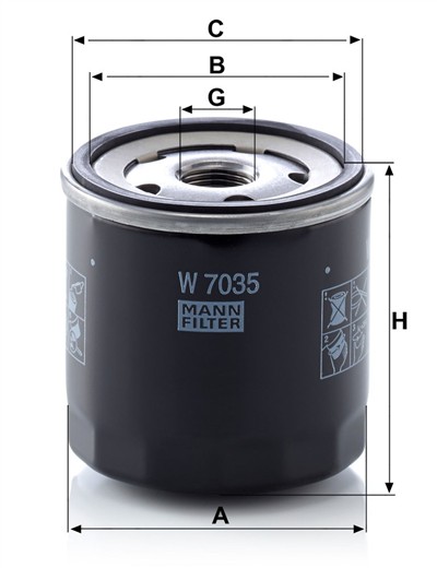 MANN-FILTER W 7035 EAN: 4011558046859.
