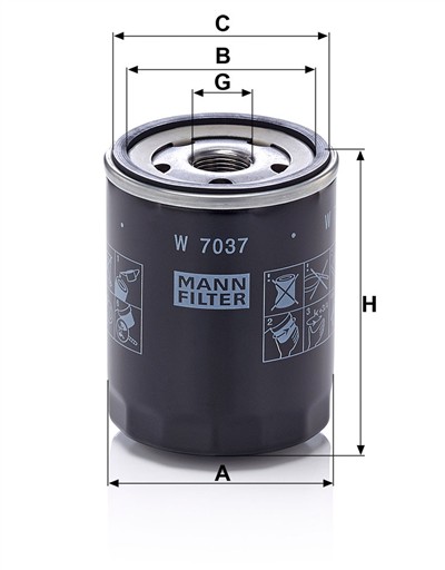 MANN-FILTER W 7037 EAN: 4011558047467.