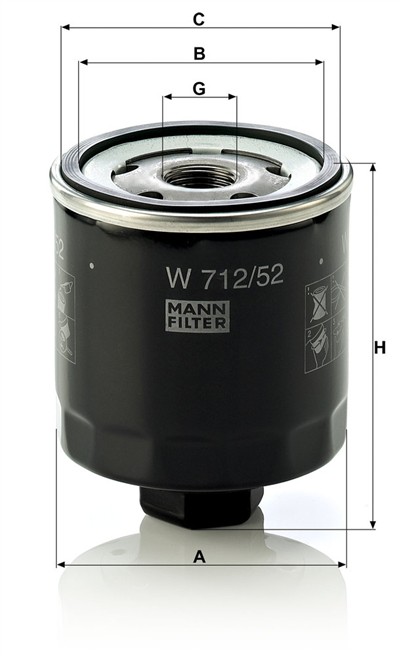 MANN-FILTER W 712/52 EAN: 4011558729509.