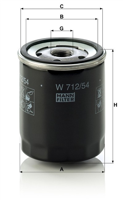 MANN-FILTER W 712/54 EAN: 4011558731106.