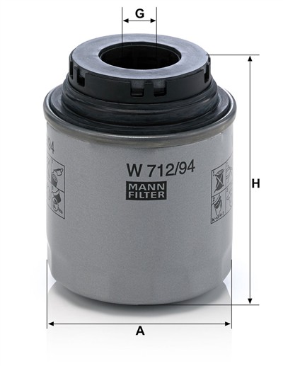 MANN-FILTER W 712/94 EAN: 4011558041403.