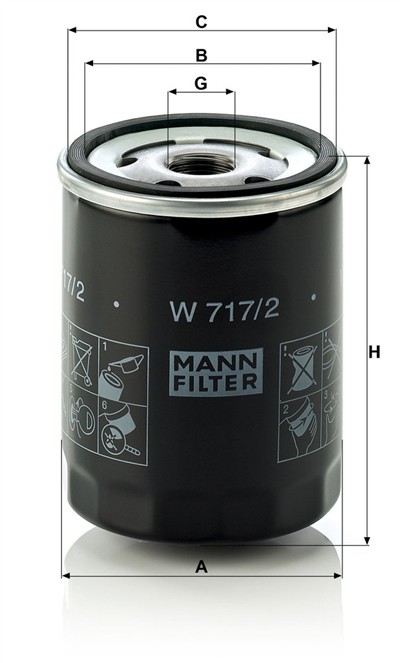MANN-FILTER W 717/2 EAN: 4011558735708.