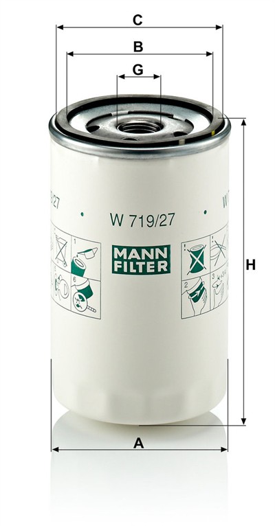 MANN-FILTER W 719/27 EAN: 4011558725907.