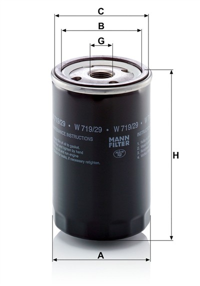 MANN-FILTER W 719/29 EAN: 4011558726805.