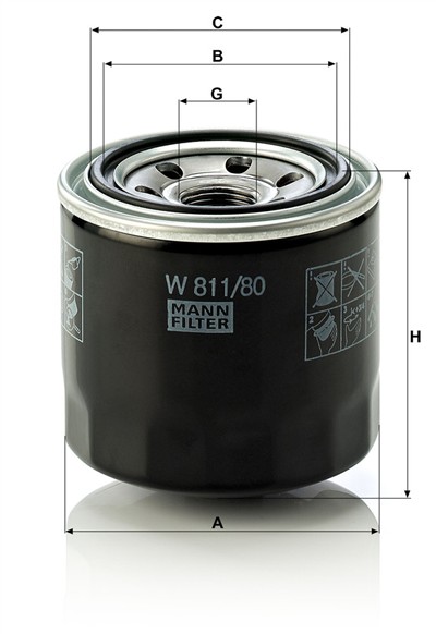 MANN-FILTER W 811/80 EAN: 4011558720001.