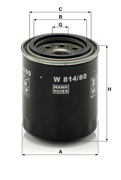 MANN-FILTER W 814/80 EAN: 4011558706104.