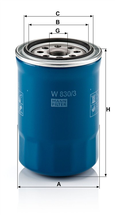 MANN-FILTER W 830/3 EAN: 4011558746704.
