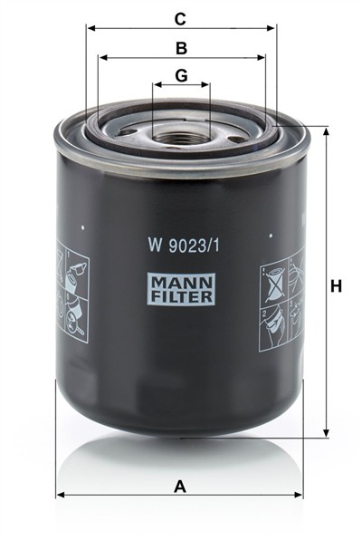 MANN-FILTER W 9023/1 EAN: 4011558044169.