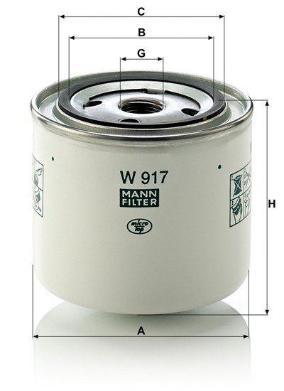 MANN-FILTER W 917 EAN: 4011558709204.