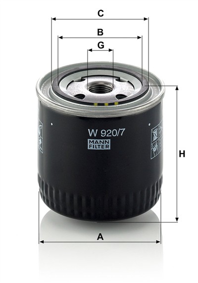 MANN-FILTER W 920/7 EAN: 4011558709808.