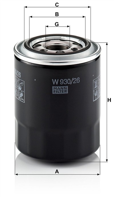 MANN-FILTER W 930/26 EAN: 4011558744007.