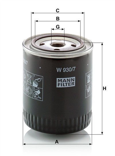 MANN-FILTER W 930/7 EAN: 4011558711108.